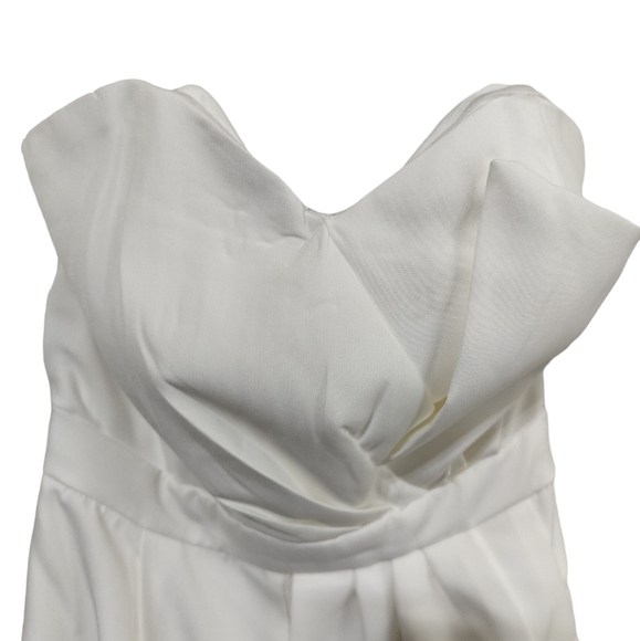 2459) Lulus Won A Heart White Strapless Wide-Leg Pantsuit Size Small - Picture 3 of 14